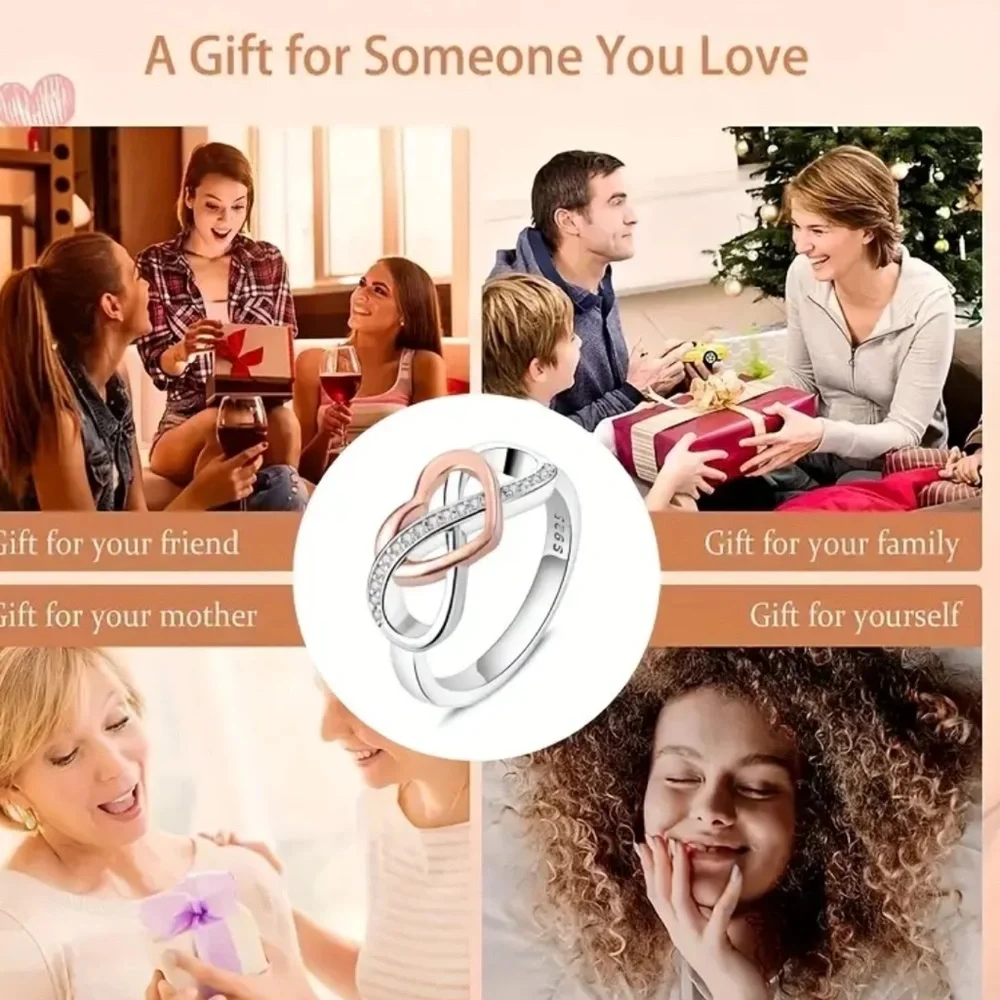 Sterling Silvet Multicolor Heart Ring
